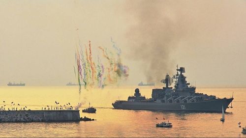 Guvernatorul portului Sevastopol din Crimeea, după scufundarea navei „Moskva”: „Odihneşte-te în pace, vas măreţ / Pentru Sevastopol, crucişătorul era un adevărat simbol. Astăzi cu toţii simţim durere”