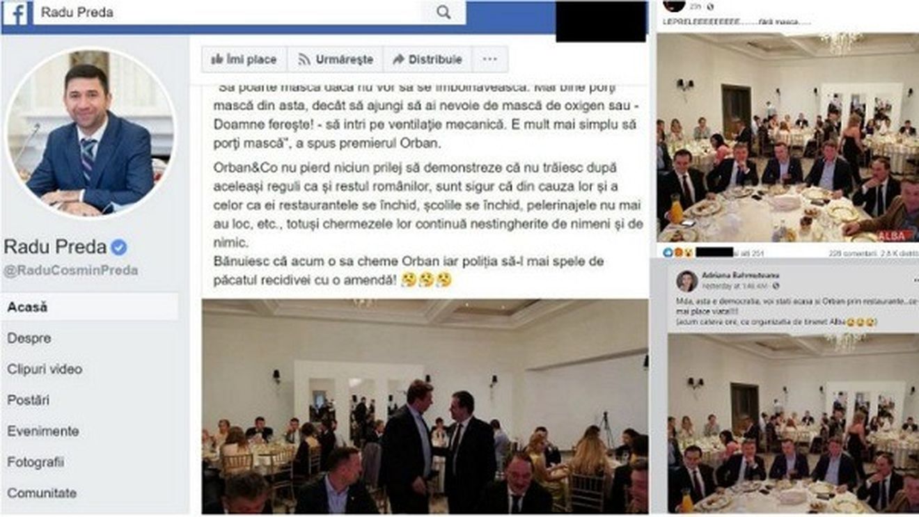 Fake News legat de Orban, cu poze făcute în 2018, postate pe Facebook de un senator PSD și de Adriana Bahmuțeanu