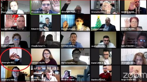 În ședința online a Consiliului Local Galați, în locul unui ales PSD a apărut în fața camerei și a votat mai multe proiecte o altă persoană