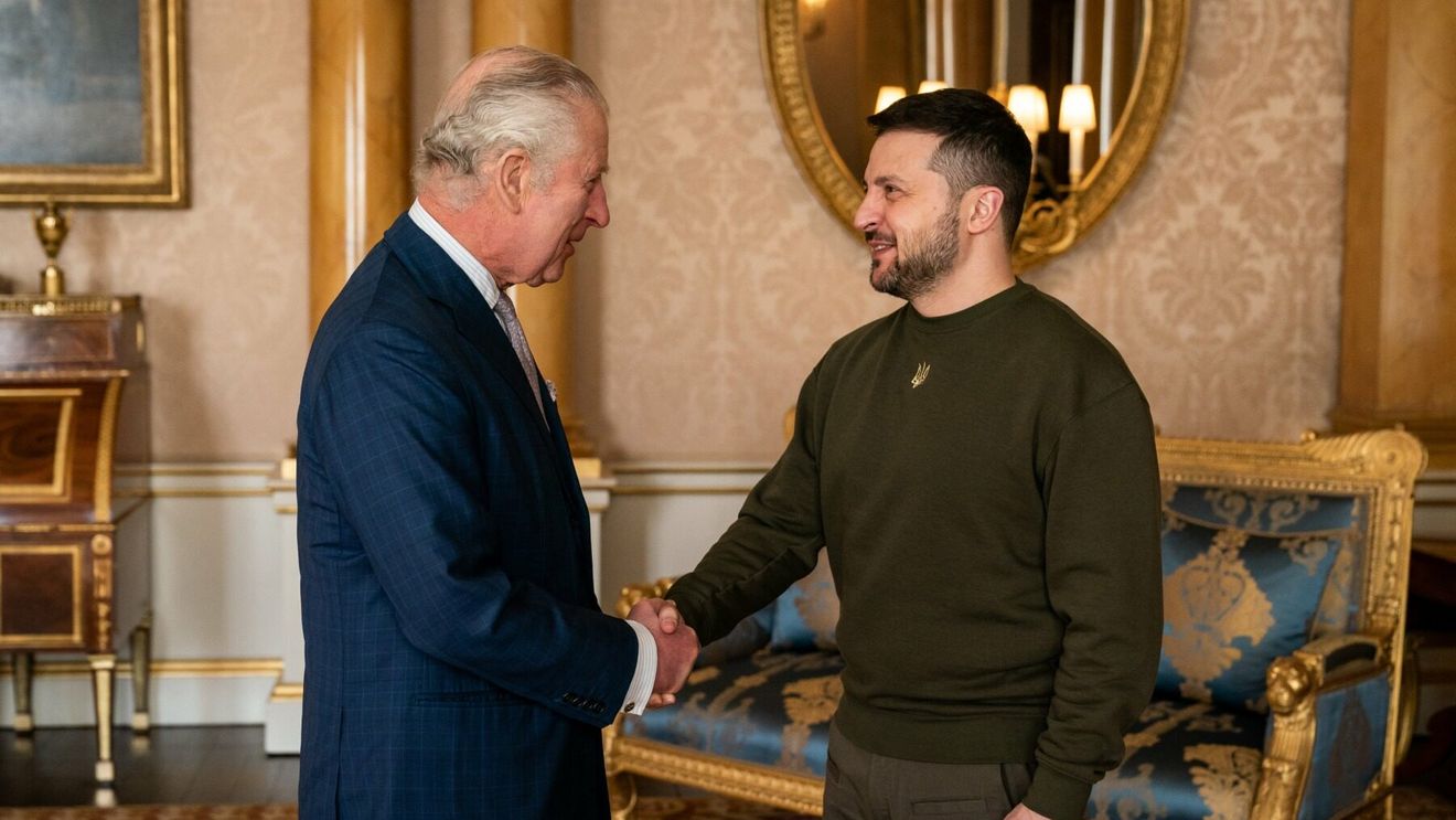 Președintele Zelenski s-a întâlnit cu Regele Charles al III-lea, după un discurs în fața parlamentarilor britanici