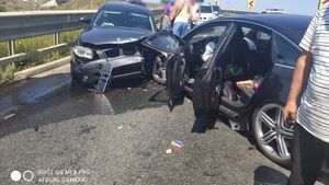 Accident cu 6 victime dintre care 3 copii, la ieșirea de pe A1 spre Ocna Sibiului. Mașina unei familii de cetățeni germani, implicată în coliziune