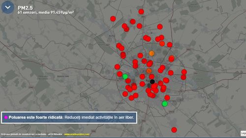 Garda Naţională de Mediu a amendat Primăria Capitalei pentru poluarea aerului din Bucureşti