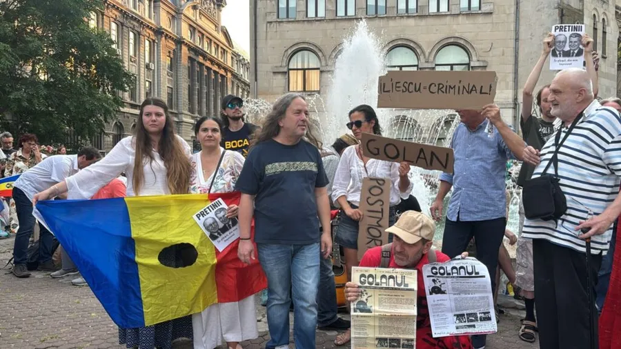 protest Universitate impotriva doliu national Iliescu 2
