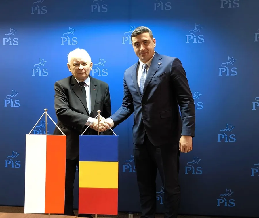 george simion alaturi de Jarosław Kaczyński