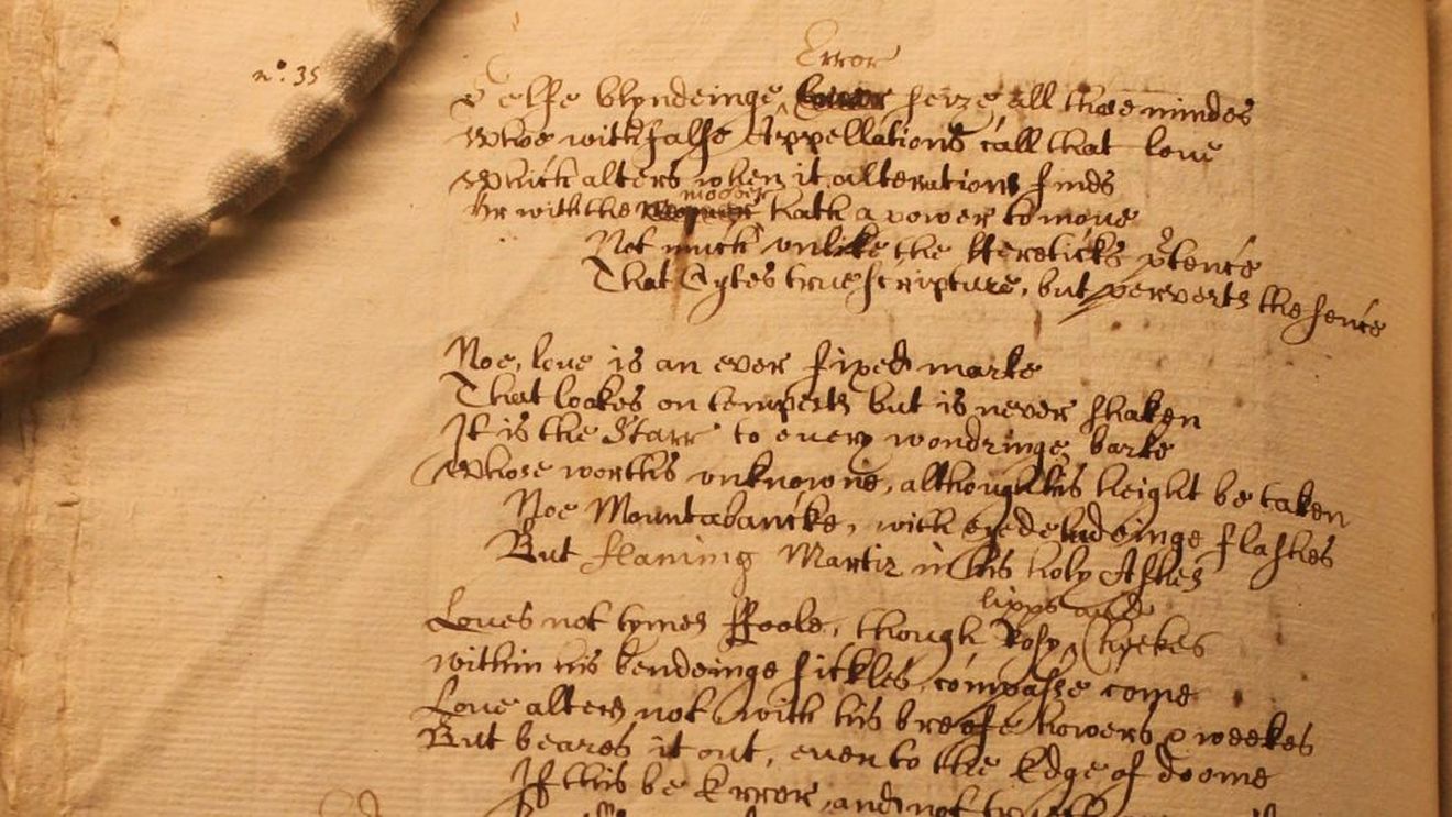 A fost găsită o copie rară a unui celebru poem de dragoste al lui Shakespeare la Universitatea Oxford