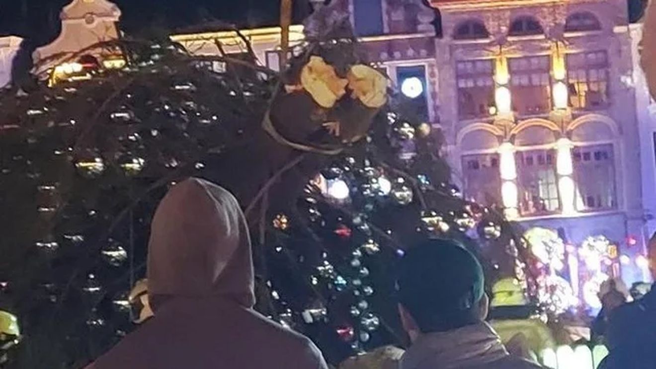 Femeie ucisă de un brad de Crăciun, într-un oraș din Belgia / Bradul amplasat în centrul localității, încărcat cu decorații și lumini, a căzut peste trei femei