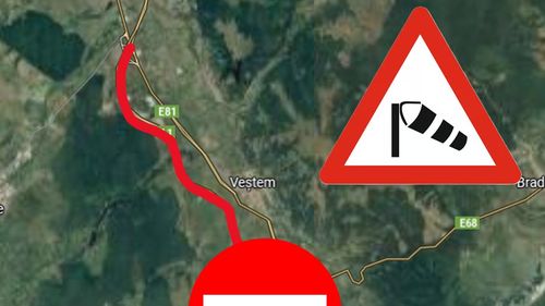 Se închide traficul pe A1, între Sibiu și Boița, din cauza vântului puternic / Sunt rafale de vânt de peste 120 km/h / Există riscul ca tirurile să fie răsturnate