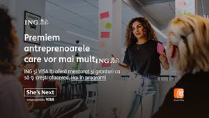 Știm că îți dorești mai mult pentru tine și afacerea ta. Și suntem pregătiți să te ajutăm să obții tot ce ți-ai propus. Intră în programul She’s Next de la ING și Visa și concentrează-te pe ce contează cu adevărat: afacerea ta (P)
