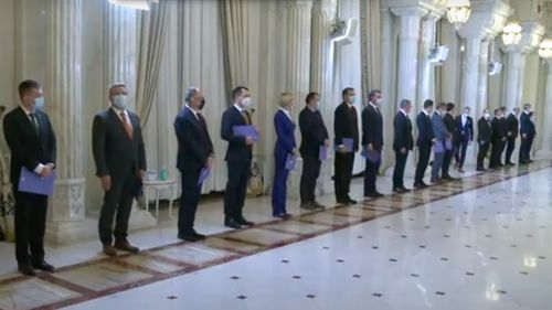VIDEO Miniştrii Cabinetului Cîţu au depus jurământul la Palatul Cotroceni