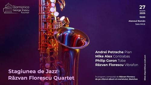 Reîncepe Stagiunea de Jazz la Ateneul Român/ Luni, primul concert, cu Răzvan Florescu Quartet