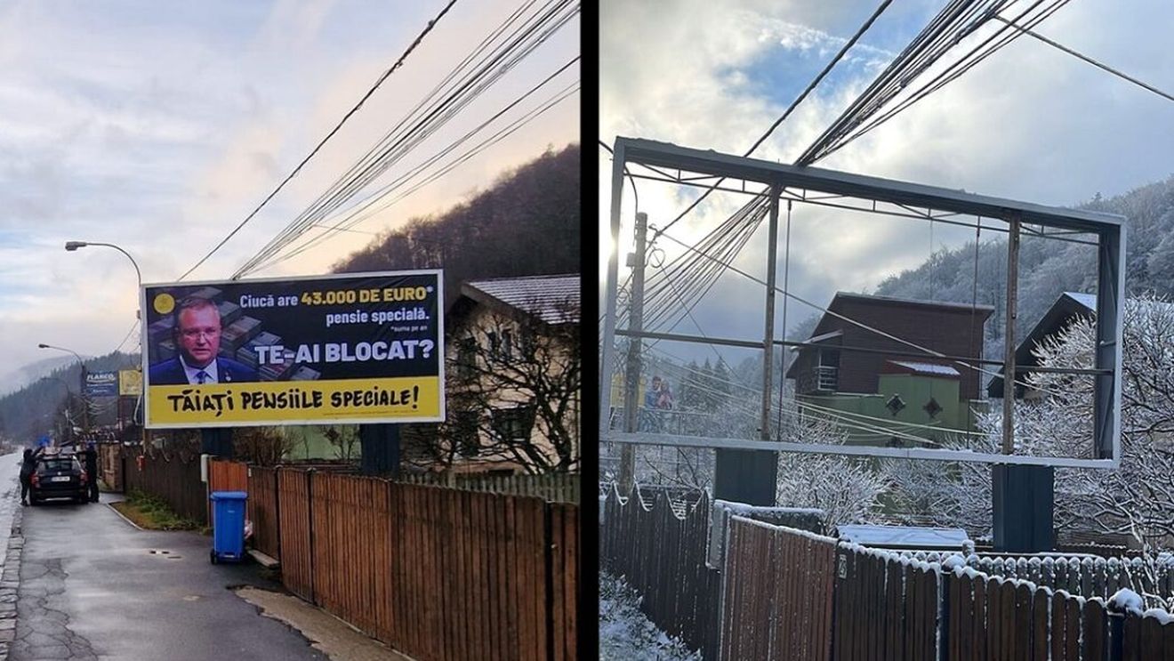 Organizația Declic acuză doi primari PNL că ar fi cenzurat panourile publicitare de pe DN1 cu pensia specială a premierului Ciucă