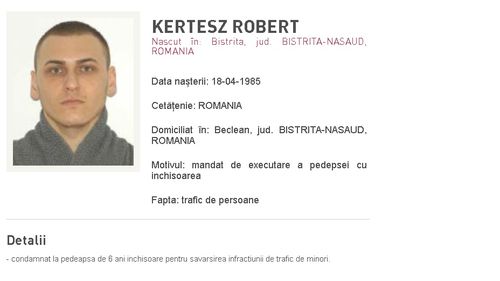 Bărbat din Bistriţa-Năsăud, urmărit internaţional din categoria Most Wanted, adus în ţară de Poliţia Română/ El are o condamnare la şase ani de închisoare pentru trafic de minori şi proxenetism