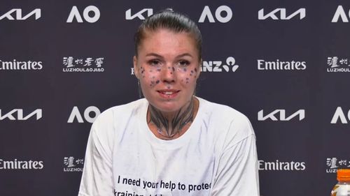 „Joc pentru tatăl meu, care luptă în război” - Povestea ucrainencei care a impresionat la Australian Open