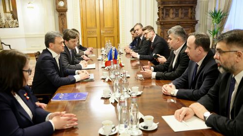 Premierul Moldovei, Dorin Recean, în vizită la București / Primul oficial extern cu care discută Marcel Ciolacu după ce a fost învestit în funcţia de premier al României