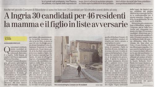 Un sat italian cu 46 de locuitori are 30 de candidaţi la alegerile locale / Primarul în funcție și mama sa se află în tabere rivale