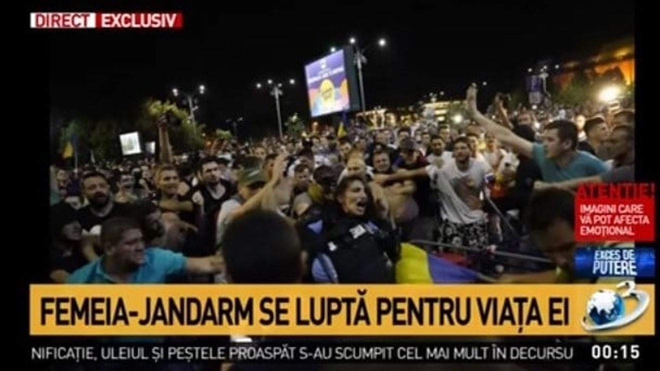 SURSE Femeia jandarm bătută de incitatori este în stare gravă