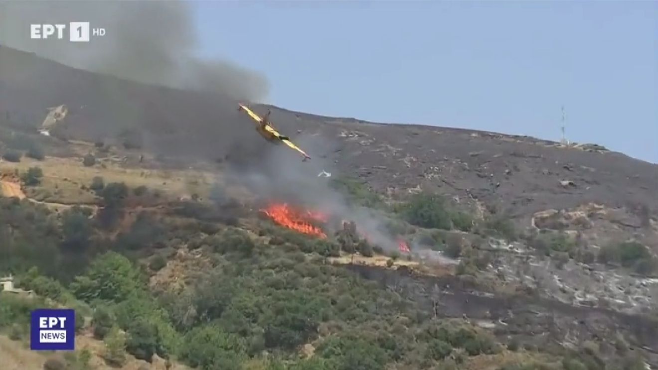 VIDEO Un avion pentru stingerea focurilor s-a prăbuşit în Grecia / Soarta piloţilor, necunoscută