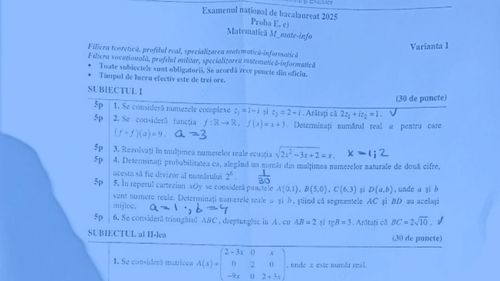 Subiectele la Matematică și Istorie pe care le-au avut de rezolvat miercuri absolvenții de liceu la examenul de Bacalaureat 2025