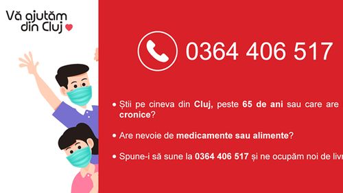 Iniţiativa „Vă ajutăm din Cluj” a sprijinit sute de persoane şi instituţii, într-o lună de la lansare