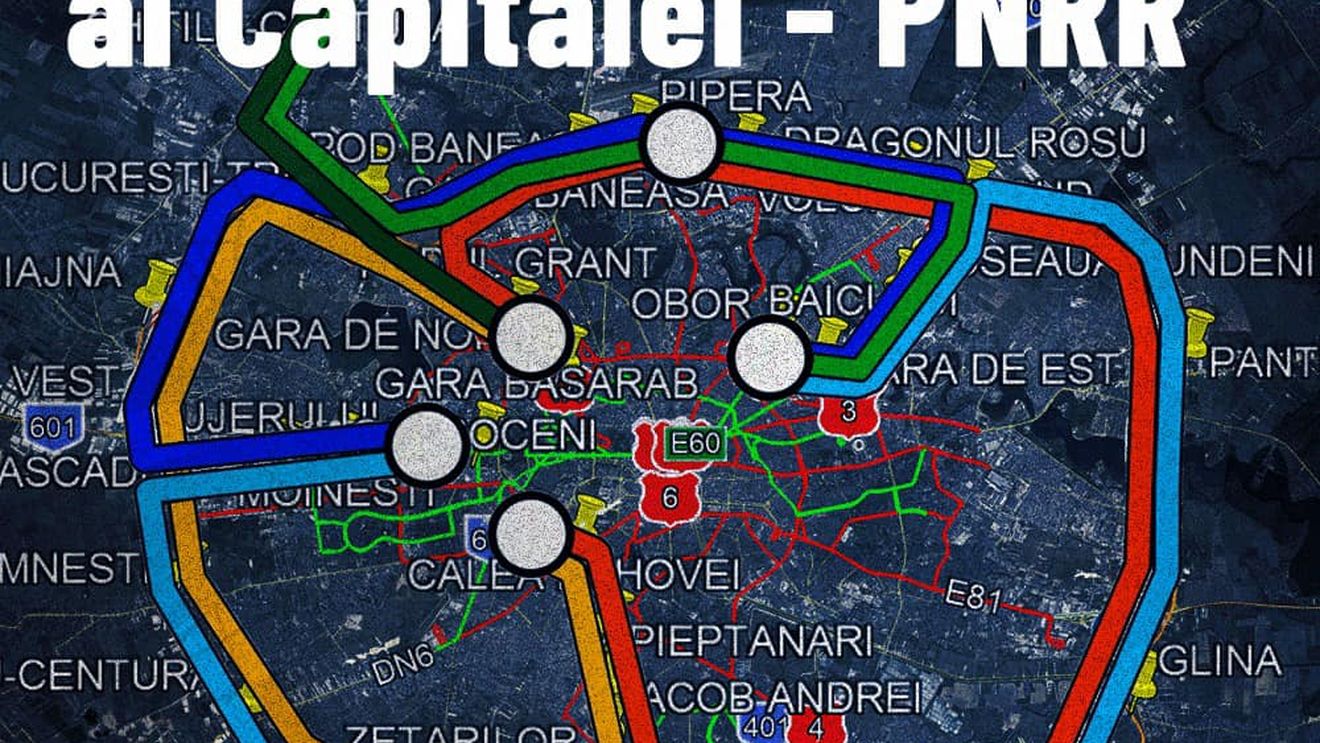 Opt linii de cale ferată în București pentru trenul metropolitan. Proiectul prin care primarul general vrea să rezolve problema traficului