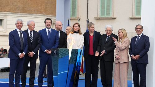 Cazanul pentru Jocurile Olimpice de iarnă de la Milano Cortina a fost aprins la palatul prezidențial din Italia