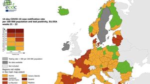 România, pentru prima dată colorată în verde pe harta epidemiologică a Europei / ECDC atrage atenția asupra riscurilor legate de EURO 2020 în contextul pandemiei / Recomandări pentru accesul pe stadioane