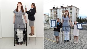 Rumeysa Gelgi din Turcia a fost desemnată drept cea mai înaltă femeie în viață, la 215,16 cm – Guinness World Records