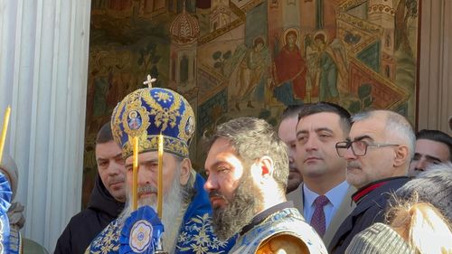 FOTO George Simion, în spatele lui Teodosie la Bobotează, în Constanța / Partidele extremiste au obținut cele mai importante rezultate în Dobrogea, sub influența arhiepiscopului pro-rus