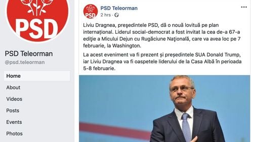 PSD Teleorman: Liviu Dragnea va fi oaspetele liderului de la Casa Albă în perioada 5-8 februarie