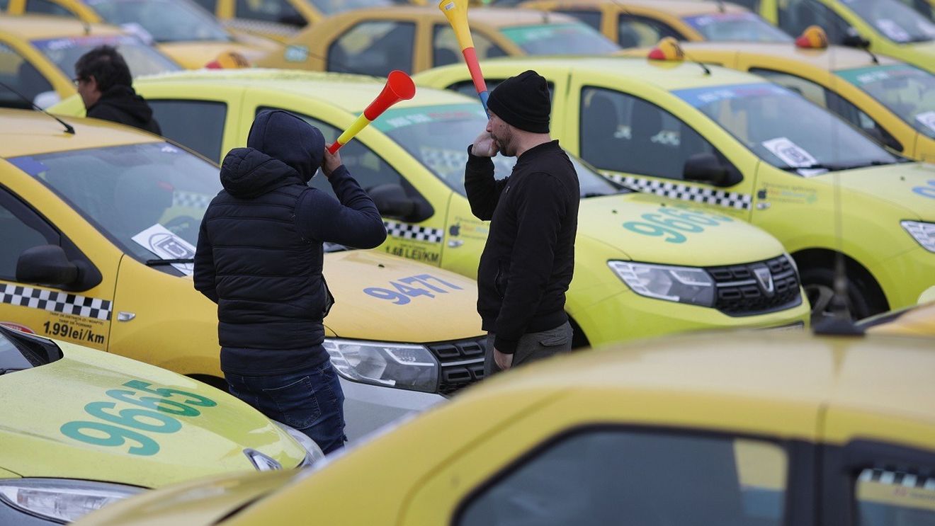 Protest al taximetriștilor în București în ziua examenului de evaluare națională