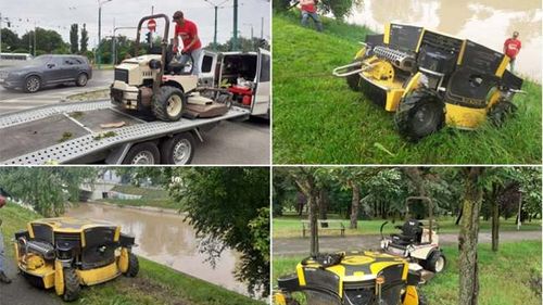 Timișoara vrea să cumpere cu bani europeni un robot care să taie iarba pe malurile Begăi / Utilajul are aproape 400 de kg și costă 40.000 de euro