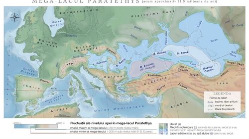 Descoperirea unei echipe de cercetători români, publicată în Cartea Recordurilor / Au realizat harta celui mai mare lac din istoria planetei, Paratetis / Acesta ocupa cea mai mare parte din teritoriul României