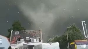 VIDEO Tornadă care a smuls copaci și a distrus case din beton. Vânturi între 180-250 km/h într-un orășel de provincie din Brazilia