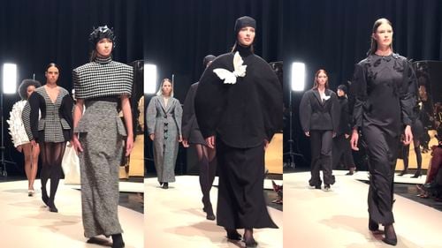 Mara Popa primăvară-vară 2026 la Romanian Fashion Week București: o viziune sculpturală între feminitate, volum și forță vizuală