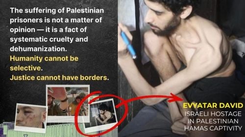 Greta Thunberg  a publicat fotografia ostaticului israelian Evyatar David pretinzând că este un palestinian deținut de Israel