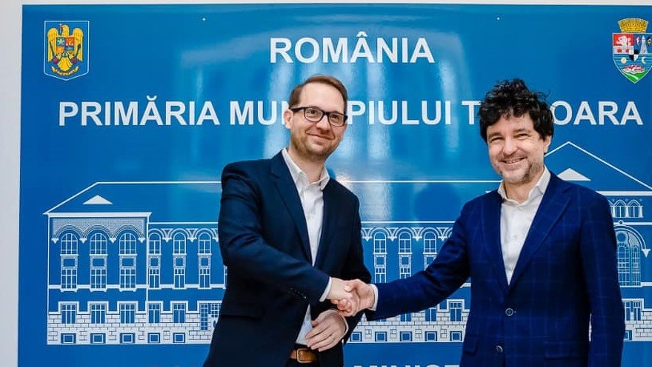 Nicușor Dan și Dominic Fritz anunță colaborare între București și Timișoara privind sistemele centralizate de încălzire și traficul