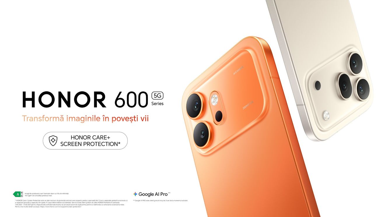 HONOR 600 ajunge în România: seria care aduce AI-ul și fotografia avansată mai aproape de segmentul premium mid-range