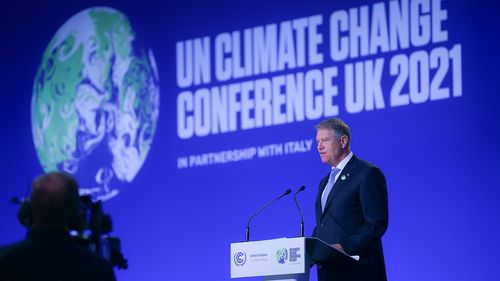 Iohannis, la summitul COP26: „Între 1990 şi 2019, România şi-a redus intensitatea emisiilor de CO2 pe unitatea de PIB cu 77%, o rată mai mare decât dublul mediei globale. Suntem angajaţi să facem şi mai mult!”