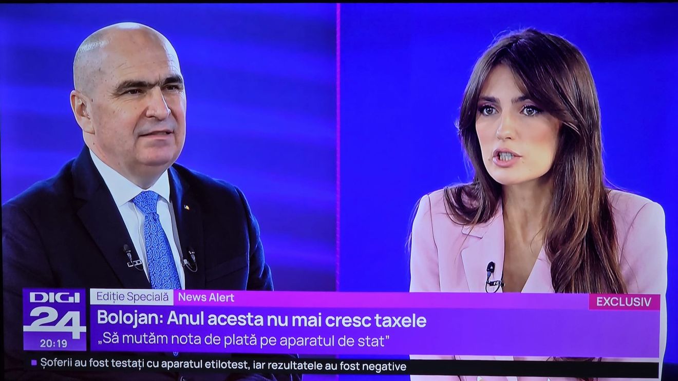 Premierul Bolojan, la Digi24: Este bine să ne corelăm pozițiile cu cele ale UE / Simion și ”tăierea” Groenlandei: Nu cred că asta e problema României astăzi. E totuși prea mult / Ce spune despre problema încălzirii din Craiova și Olguța Vasilescu