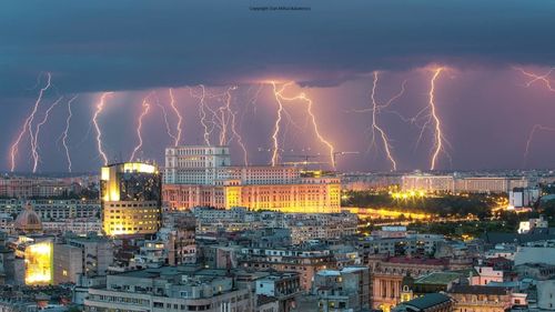 UPDATE VIDEO Întârzieri ale trenurilor și avioanelor din cauza furtunii foarte puternice din București/ Mai mulți copaci și o antenă de 30 de metri s-au prăbușit peste mașini și case/ Mesajul RO-Alert a ajuns la 10 minute după începutul furtunii