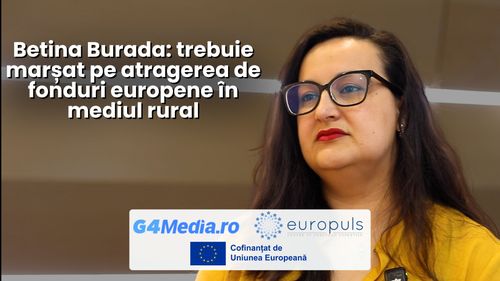VIDEO INTERVIU Fonduri UE în Regiunea Sud-Vest Oltenia (1) Betina Burada, platforma pentru antreprenori locali Oltenia Bizza: Trebuie marșat pe atragerea de fonduri europene în mediul rural. Prioritățile sunt politica agricolă, educație și digitalizare