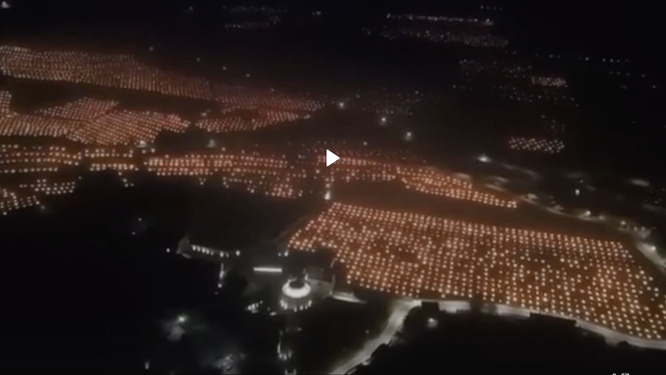 VIDEO Imagini impresionante din Tirolul de Sud: o mare de lumini pentru a salva podgoriile împotriva înghețului