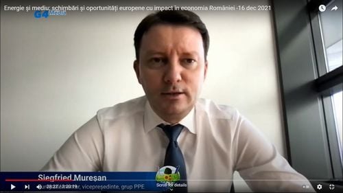 VIDEO Siegfried Mureșan: Sunt prudent optimist că gazele naturale și energia nucleară vor fi acceptate de Comisia Europeană ca surse de tranziție către energie verde