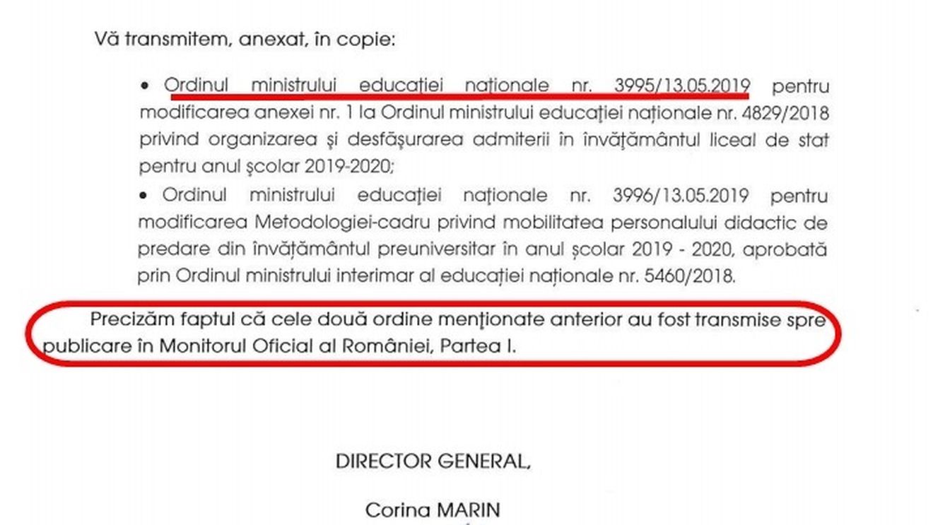 Scandalul admiterii schimbate – Andronescu: Nu am fost în situația de a publica în Monitorul Oficial / Ministerul Educației: Ordinele au fost transmise spre publicare în Monitor