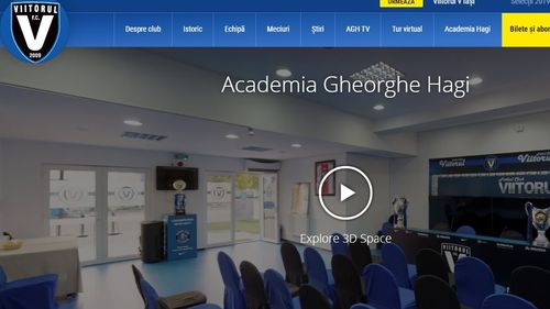 Hagi inovează și în marketing: Fanii pot face turul virtual 3D al Academiei