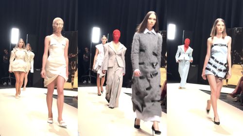 Ionuț Răzvan primăvară-vară 2026 la Romanian Fashion Week București: o colecție matură, cu siluete arhitecturale și contraste între forță și rafinament