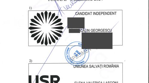 FOTO Cum arată buletinul de vot pentru turul doi la alegerile prezidențiale