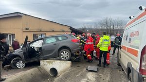 Cinci persoane au fost rănite în urma unui accident între un autoturism și o ambulnață, în județul Iași