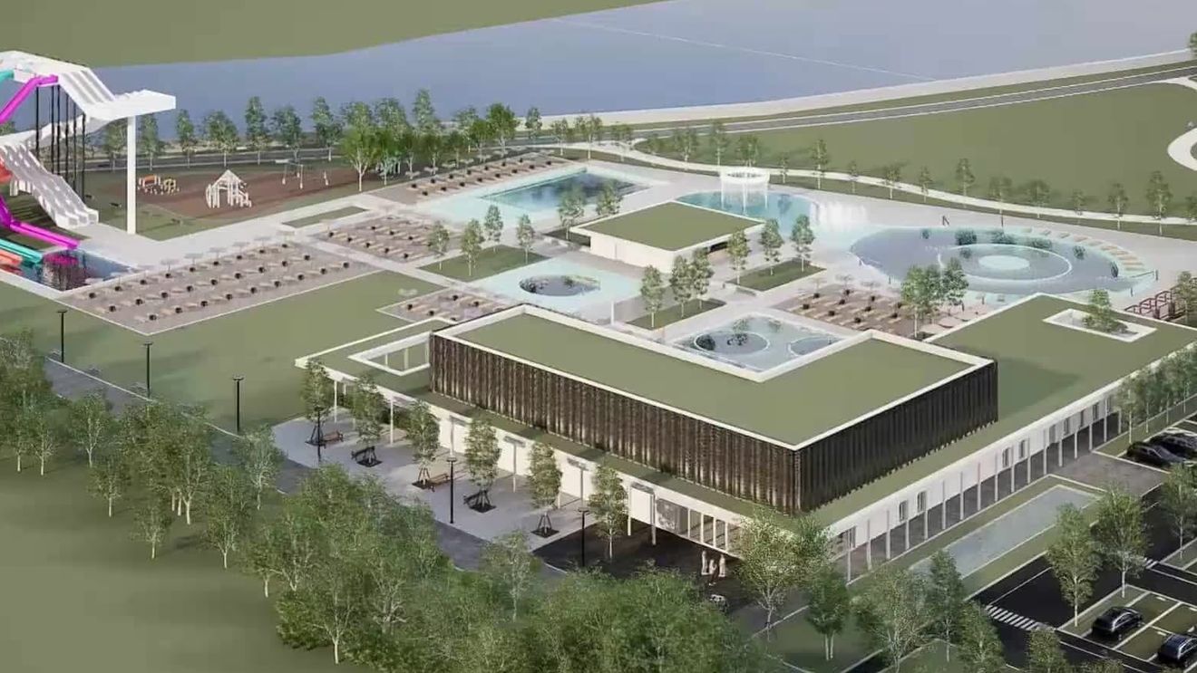 Aquapark lângă baza de tratament de la Ocna Mureș / 4 bazine de interior, jacuzzi, bazin de imersie, 2 tobogane interioare și 5 bazine exterioare / Investiție de peste 100 de milioane de lei