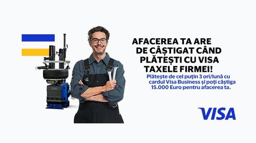 Cu cât folosești mai des cardul Visa Business, afacerea ta are mai mult de câștigat. De exemplu, poți plăti ușor cu cardul utilitățile firmei. Iar dacă folosești cardul de cel puțin 3 ori/lună ai șansa de a câștiga 15.000 Euro pentru afacerea ta (P)